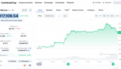 比特币价格首破12万美元/枚 再创历史新高