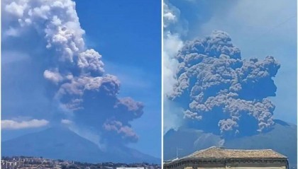 意大利埃特纳火山剧烈喷发 火山灰高达数千米