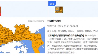 17级大风+特大暴雨!刚刚,深圳预警升级!超强台风“桦加沙”逼近