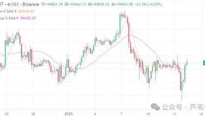 1月14日今日加密货币价格:比特币反弹95,000美元,FARTCOIN飙升42%,DOGE和SHIB上涨