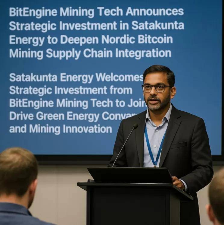 比特引擎（BitEngine Mining Tech） 宣布战略投资 Satakunta Energy​，深化北欧比特币挖矿能源供应链布局