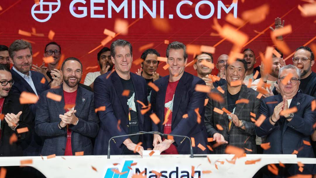 Gemini纳斯达克上市:市值38亿美元 创始人曾低价囤积12万枚比特币
