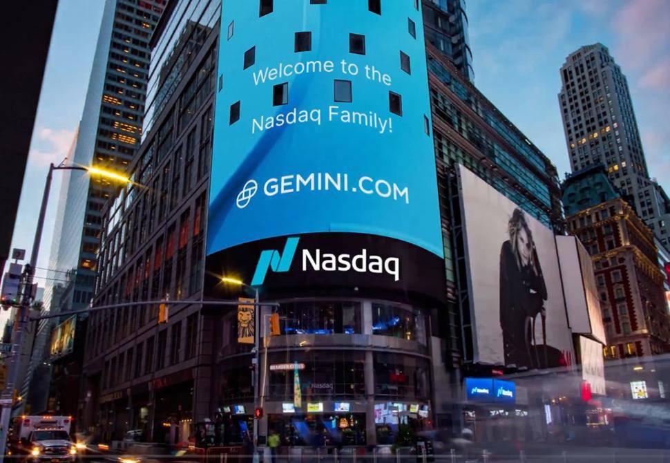 Gemini纳斯达克上市:市值38亿美元 创始人曾低价囤积12万枚比特币
