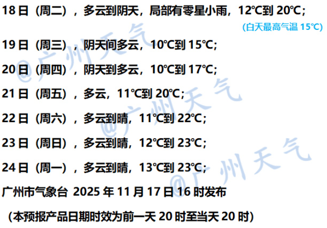 广州11区，寒冷黄色预警已生效！最低跌破5℃？会下雨吗？