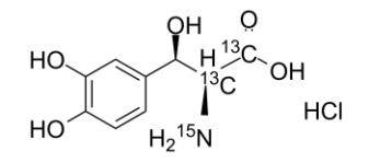 氘代物，Droxidopa-13C2,15N hydrochloride，CAS：1329556-63-9