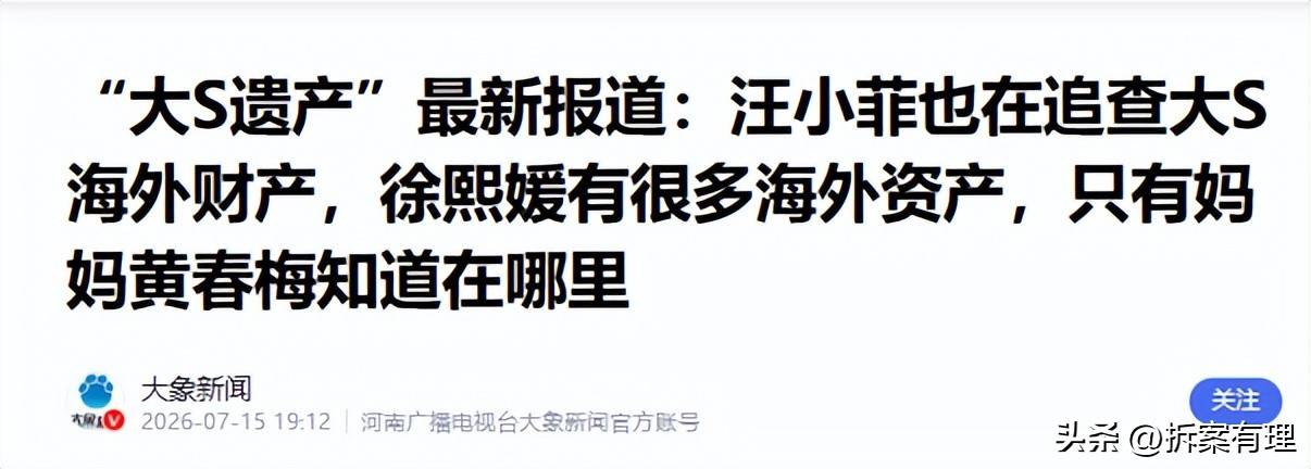 珠宝消失、海外资产被藏,小玥儿近况曝光,大S体面被亲妈撕碎